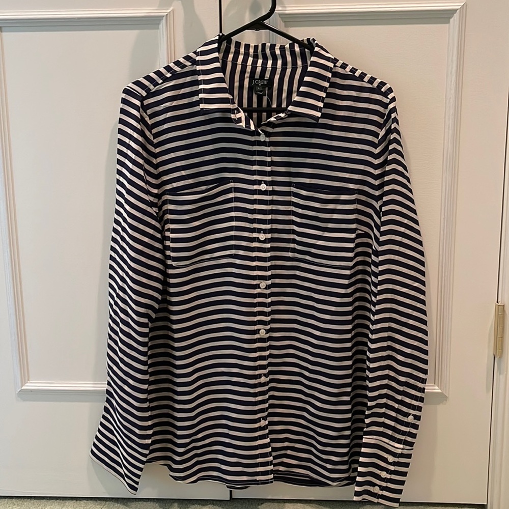 Nwt J.Crew 100% silk button up